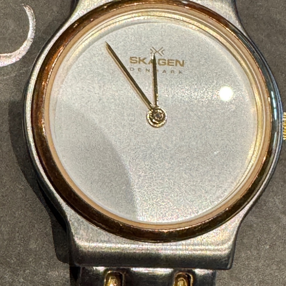 Skagen Silver and Gold Watch w Minimalist Design